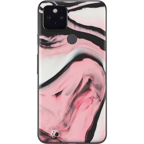 Pink Marble Ink Google Pixel 5 Skin